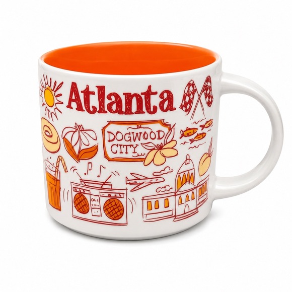 Starbucks Other - Starbucks Been There Series Atlanta Coffee Mug 14oz Orange White Tea Cup 2018